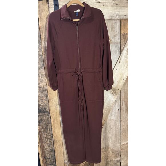 Universal Thread Brown Fleece One Piece Jumpsuit Women's Size Medium - Picture 1 of 11